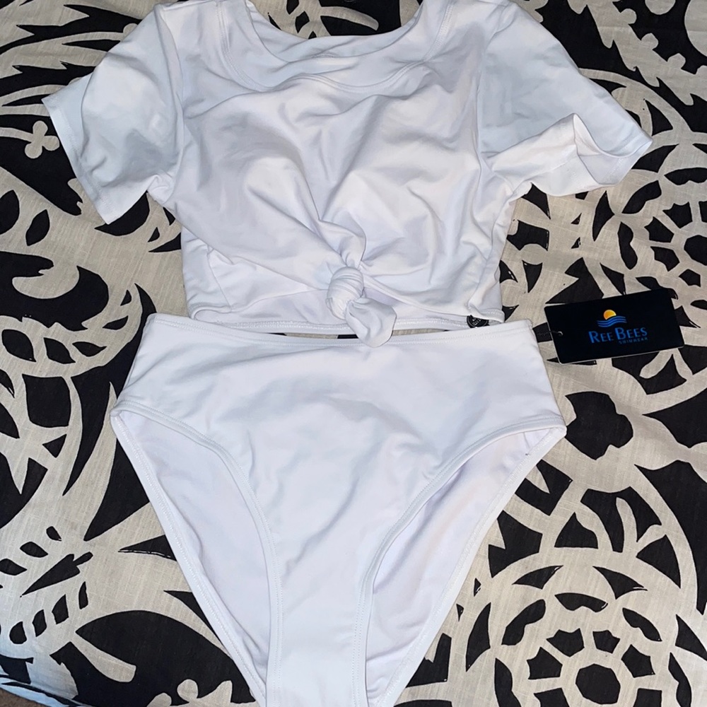 Knotted Crop top 2 piece bathing suit